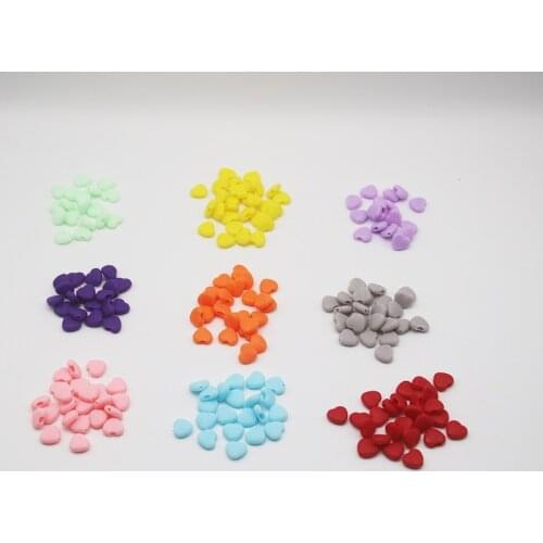 100-300Pcs Love Heart Crafts Silicone Buttons Adjustable Face Mask Cord Locks DIY Elastic Band Stop Drawstring Accessories Butto