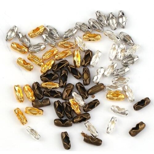 2.4mm Vintage Metal Beads Buckle Chain Clasps Connect Buckle DIY Necklace Bracelet Connectors Jewelry Findings