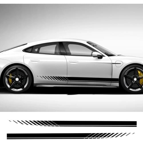 2Pcs Car SIde Sticker For Audi Ford BMW Toyota Honda Mercedes Benz Renault Auto Side Stripe DIY Decal Car Tuning Accessories