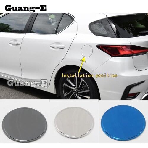 Car Sticker Styling Ornament Gas/Fuel/Oil Tank Cover Cap Lamp Frame Trim Parts Moulding Hoods For Lexus CT CT200h 2019 2020 2021