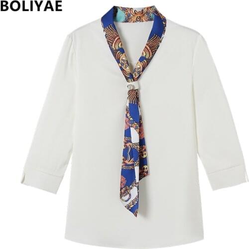 BOLIYAE Collar Blouses
