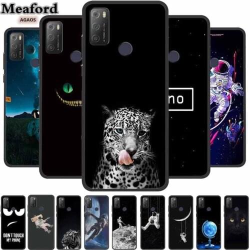 For Alcatel 1S 2021 Case Silicone Bumper TPU Soft Back Cover Phone Case For Alcatel 1S 1 S 2020 Case Black Cartoon Coque Funda