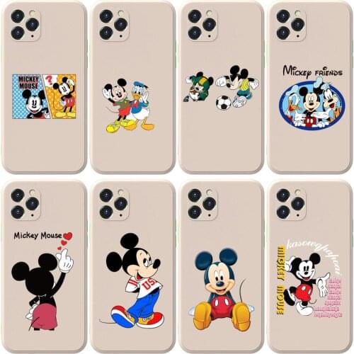 Disney Anime Phone Case cover For iphone 12 Pro Max 11 8 7 6 S XR PLUS X XS SE 2020 mini cell shell milky white