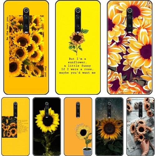 Yellow Sunflower Phone Case For Xiaomi Redmi K20 PRO GO 7 7A Y2 Y3 Silicone Soft Back Cover For Xiaomi Redmi Note 7 7S PRO Case
