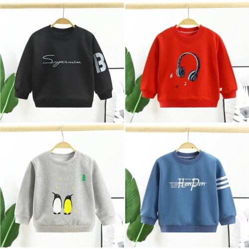 Childrens Fashion Sweatshirt Baby Boy Clothes Age 3 4 5 Kids Hoodie Toddler Girl Spring Autumn Tops Newborn Clothing Outfits