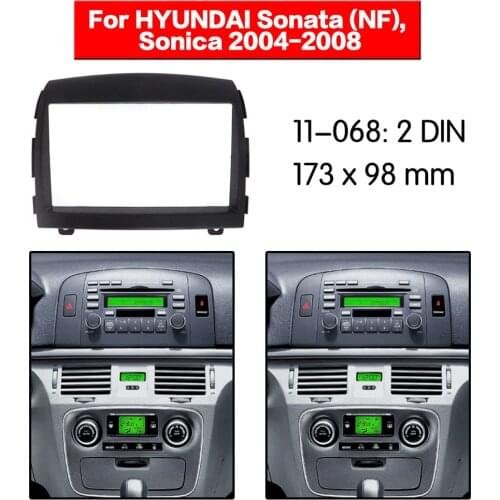 Double Din Radio Stereo Mount Frame Installation Dashboard Dash Kit for HYUNDAI Sonata (NF), Sonica 11-068