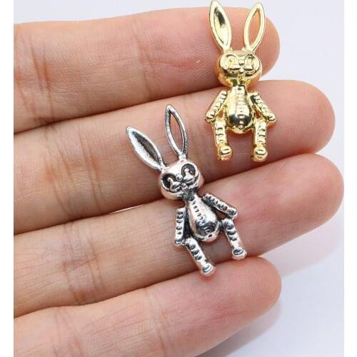 Eruifa 10pcs Zinc Alloy Polished 3D Lovely Animal Coin Charms Wholesales Necklace,Earring Bracelet Jewelry DIY Handmade 2 Color