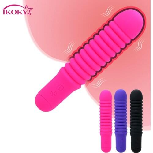 IKOKY Dildo Vibrator 7 Speed Magic Wand AV Stick Female Masturbator Sex Toy for Women G-spot Massager Clitoris Vagina Stimulator