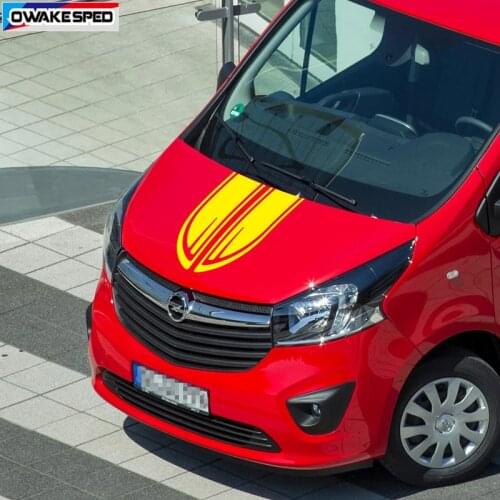 Racing Sport Stripes Car Hood Bonnet Sticker For Opel VIVARO MVP Auto Engine Cover Decor Vinyl Decal Exterior Accessories