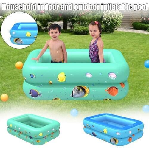 Toys Domestic Rectangular Family Pool 120*90*35cm Indoor Outdoor Inflatable PoolDouble Layer SCVD889