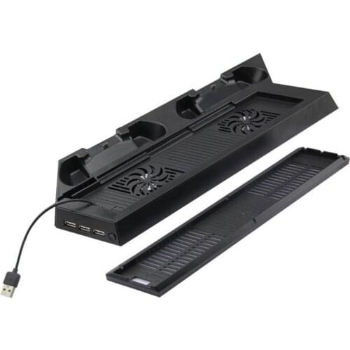 OSTENT Multifunction Cooling Fan Cooler Dual Charging Dock Station USB Hub Stand for Sony PS4/Slim Console