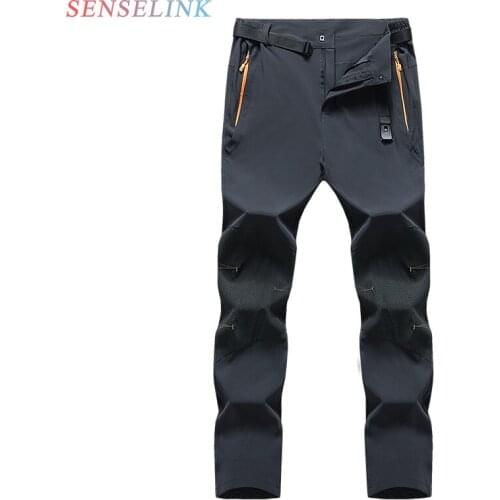 Men 2021 New Casual Pants Outdoor Movement Windproof Waterproof Outdoor Hiking Pants Plus Big Summer Hot Season Run Male Pants