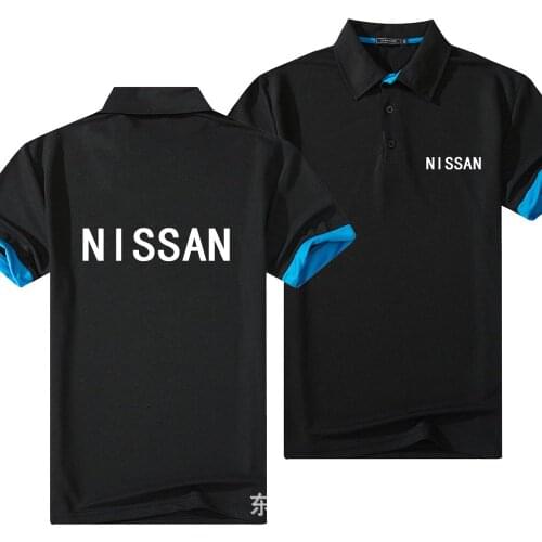 New For NISSAN Mens Polo Shirts Men Desiger Polos Solid Color Men Cotton Short Sleeve shirt jerseys Golf Tennis Polos Big Size