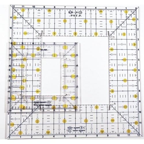 DIY Sewing Patchwork Tool Square Ruler Tailors Cutting Ruler Clear Arylic Quilting Tool Yardstick Drawing Ruler Sewing Supplies