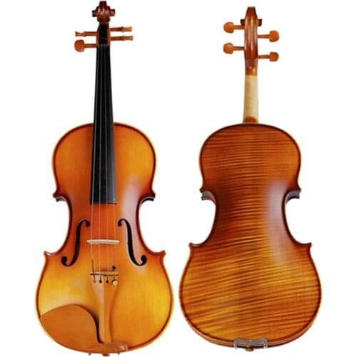 Handmade Antique Violin Natural Stripes Maple Violino Fiddle 4/4 3/4 Single Board Backplate Ebony Fingerboard TONGLING Brand