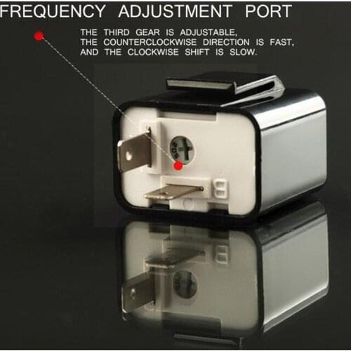 12V 2 Pin Motorcycle Blinker Adjustable Frequencies Turn Indicator Flasher Relay Signal Light Flashing LED Hyper Motorcycle E1V1