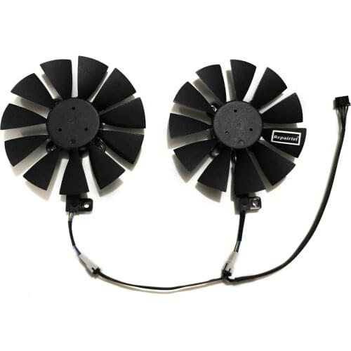 2pcs/set GTX 1070 1060 VGA GPU Cooler Graphics Card Fan For ASUS GTX1060 GTX1070 DUAL Edition Video Cards Cooling As Replacement