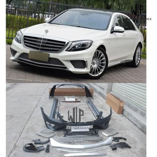 W222 S320 S400 S500 S600 PP Unpainted Car Body Kits Front Rear Bumper Car Styling For Mersedes-Benz S350 S550 W222 S65 AMG 2014