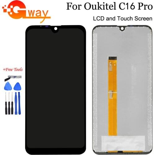5.71" For Oukitel C16 Pro LCD Display and Touch Screen Digitizer Assemly For C16 Pro Phone Repair Parts + Tools + Adhesive