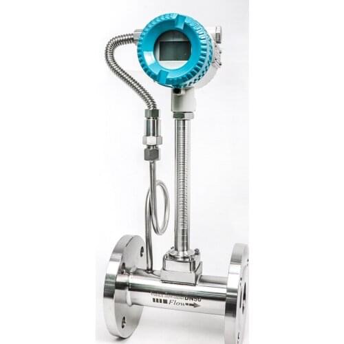 1.0% accuracy insertion flow meters air compensation 4~20 ma gas vortex flowmeters