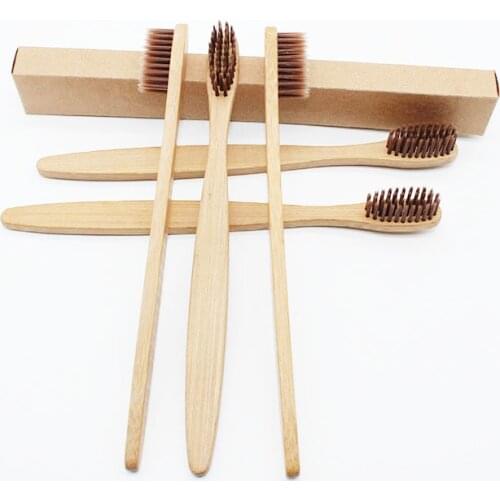 10 Pieces/lot Bamboo Toothbrush Soft Eco Friendly Wooden Toothbrush Cleaning Oral Care Soft Bristle