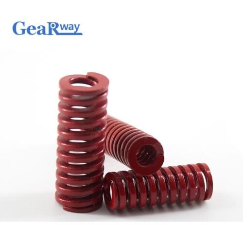 Gearway 4pcs Red Compression Spring TM14x20/14x25/14x30/14x50/14x55mm Medium Loading Spiral Stamping Compression Die Spring