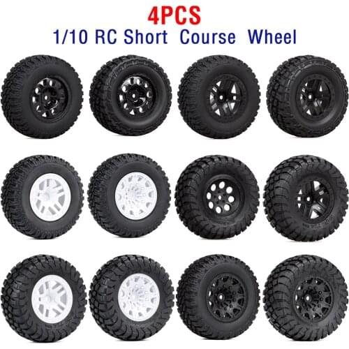 Austar 4PCS 110*48MM 108*42MM RC Car Rubber Tires Wheel Rim Set for 1/10 Short Course Truck ARRMA SENTON 4X4 550 MEGA XLH 9125