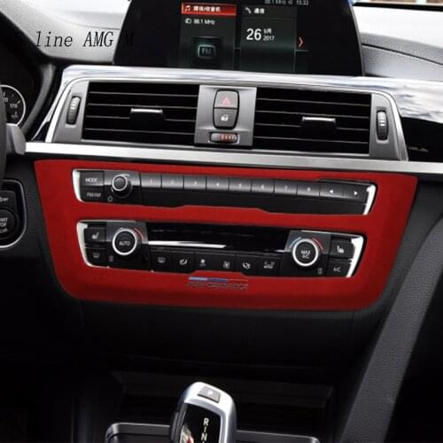 Car Styling Suede Car Wrapping ABS Interior Trim For BMW 3 4 Series F30 F34 F31 F32 F36 Console CD Panel Frame Covers Stickers