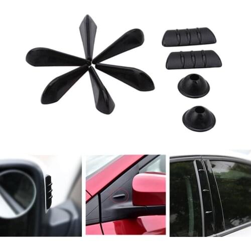 Car Rectifier Wind Noise Reduction Kit Car Wind Resistance Reducing Spoiler Body Anti-Collision Decorative Strip Deflector