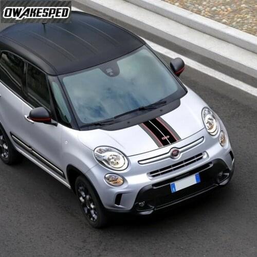 For-Fiat 500L Corss Limited Edition Stripes Auto Engine Cover Decor Vinyl Decal Accessories 1 set Car Hood Tail Bonnet Stickers