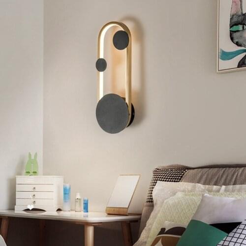 European style modern creative simple living room study hallway lamp acrylic bedside personality bedroom wall lamp LX111210