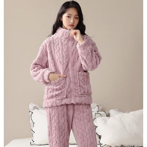 Женские фланелевые пижамы Fdfklak China At AliExpress