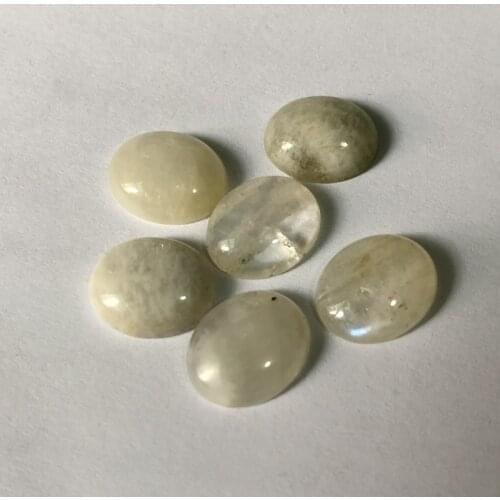 100% Natural Moonstone Bead Cabochon 10x12mm Oval Cabochons Gem CAB,Ring Face,Flat Bottom 10piece/pack AB Quality