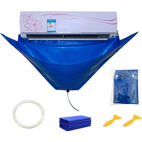Air Conditioner Cleaning Cover With Water Pipe Waterproof Air Conditioner Below 1.5P Cleaning Dust Protection Cleaning Cover Bag