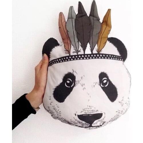Fashion Baby Stuffed Toys Pillow Kids Room Bed Sofa Decorative Indian Panda animal shaped cushions doll Childrens Best Gift