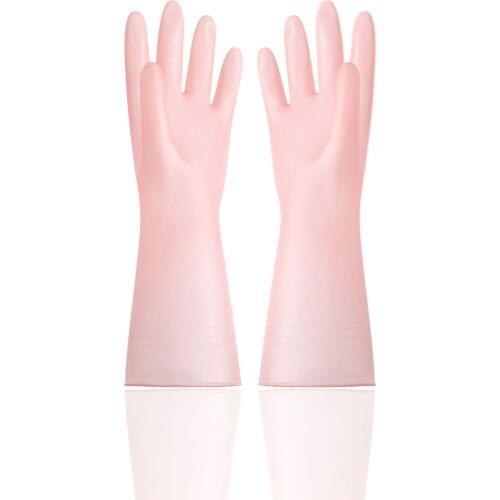 Thick and durable waterproof housework gloves dishwashing gloves household laundry cleaning plastic gloves