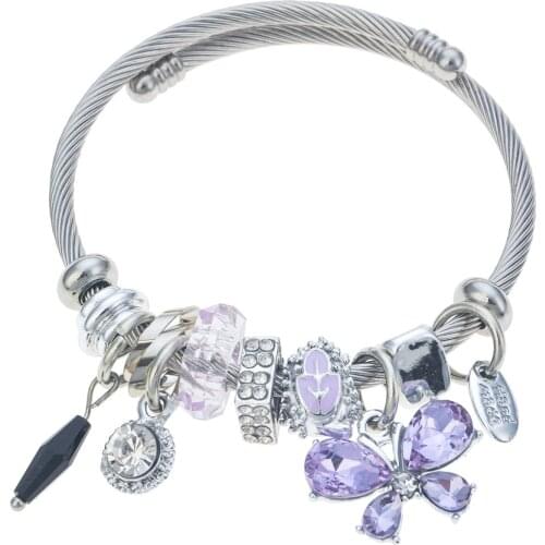 Butterfly Figure Silver Bracelet- flashy jewelry - eye-catching