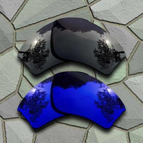 Grey Black&Violet Blue Sunglasses Polarized Replacement Lenses for Oakley Half Jacket XLJ