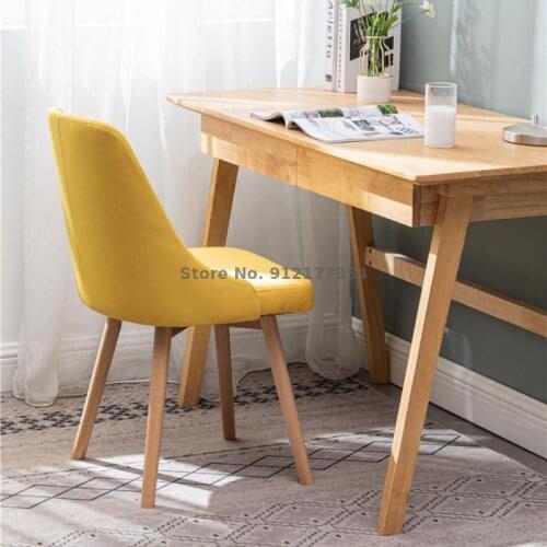 Dormitory backrest chair dining chair Nordic home casual simple solid wood chair makeup chair desk chair student study chair