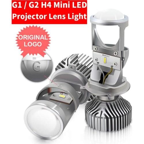 2PCS H4/9003/HB2 G1 / G2 Mini LED Lens Lamp High/dipped Beam Projector Car Motorcycle Headlight Bulbs 6000K Fanless 40W 8000LM