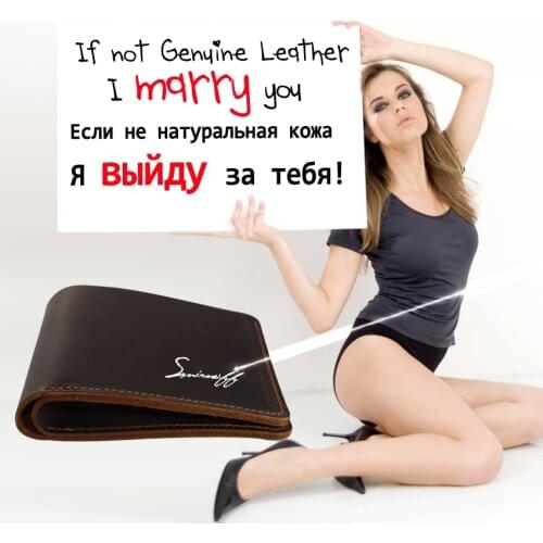 Handmade Vintage Leather Purse Personalized Gift Purse Engrave Photo Short Wallet Male Genuine Leather Wallet Men