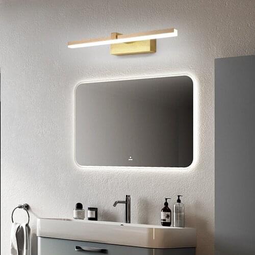 400/600/800mm Gold Drawing Modern led mirror lights for mirror washroom home deco 90-260V Make up mirror wall lamp