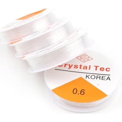 3Roll Transparent Elastic Crystal Line Beading Cord String Wire Thread for DIY Necklace Bracelet Jewelry Making