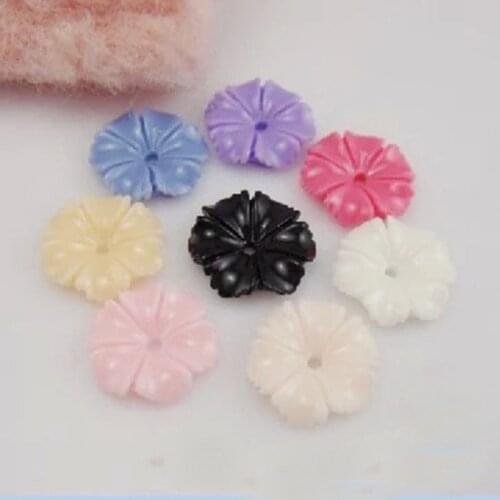 100 Pcs 8color optional Daisy Flower Resin Flatback Cabochon Scrapbook Embellishment DIY Phone Decoration 12mm 009005104