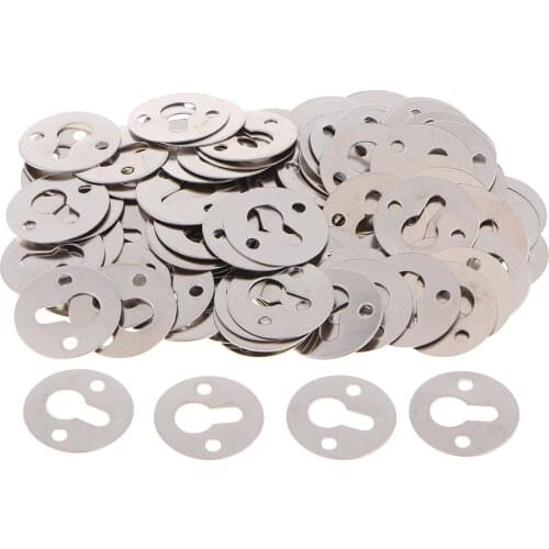 100Pcs Round Keyhole Hangers Fasteners Hanging Hardware for Picture Frame 23mm