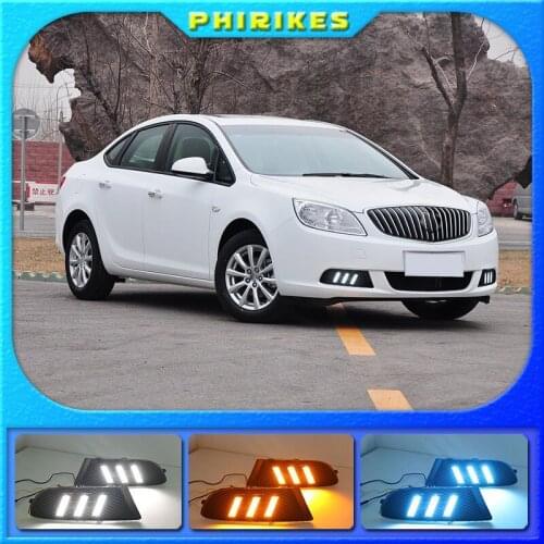 2pcs For Buick Excelle GT 2010-2013 White yellow blue Front Fog Lamp Day Light LED DRL daytime running light