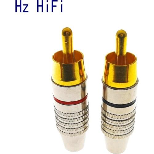 10Pair RCA Connector Connector Audio Video Plug DIY RCA Speaker Adapter Plug for DIY Audio Video Cable