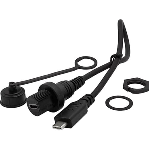 30cm USB-C IP67 Waterproof Cable type-c 3.1 IP 67 Male to Female Panel Mount Water Proof Connector Extension cord