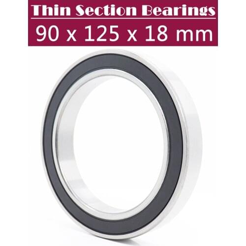 6918 2RS ABEC-1 90x125x18MM Metric Thin Section Bearings 61918RS 6918RS
