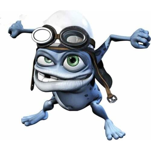 Crazy Frog Cartoon Car Sticker Vinyl Auto Accessories Car Window Car Styling Decal PVC 13cm*12cm Cover Scratches Waterproof